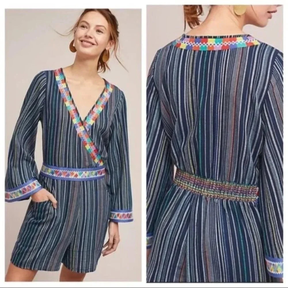NEW Anthropologie Laia Nantucket Romper Size XS